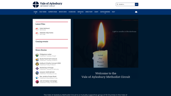 Screenshot of the Vale Of Aylesbury Circuit website