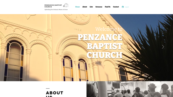 Screenshot of the Penzance Baptist Church website