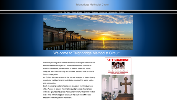 Screenshot of the Teignbridge Methodist Circuit website