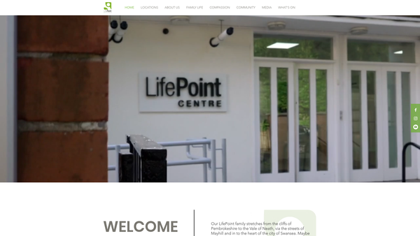 Screenshot of the Lifepoint Church website