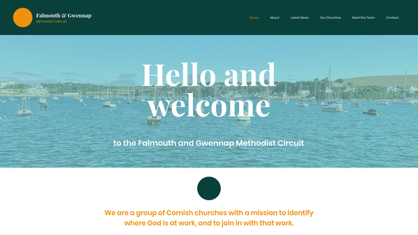 Screenshot of the Falmouth And Gwennap Methodist Circuit website