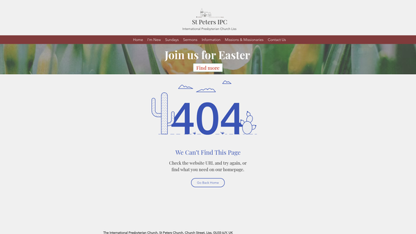 Screenshot of the St Peters Ipc Trust Corporation website
