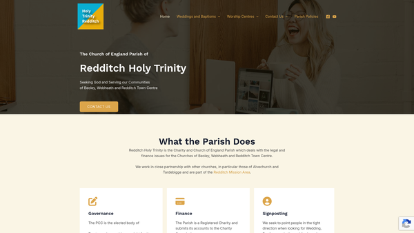Screenshot of the The Parochial Church Council Of The Ecclesiastical Parish Of Redditch Holy Trinity website