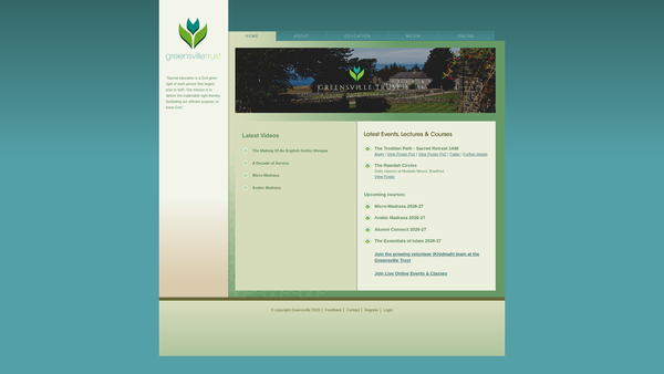 Screenshot of the Greensville Trust website