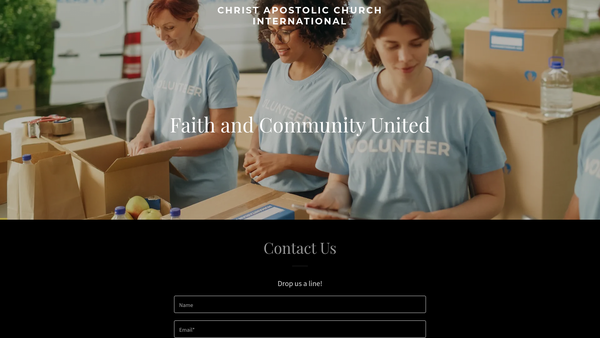 Screenshot of the Christ Apostolic Church (Cac) International website