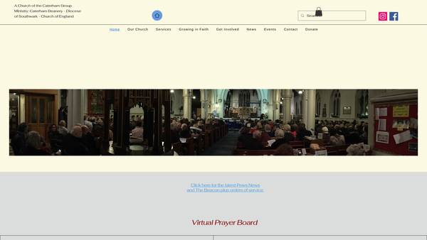 Screenshot of the The Parochial Church Council Of The Ecclesiastical Parish Of Caterham website