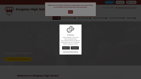Screenshot of the Friends @ Kingsley, Harrow Weald website