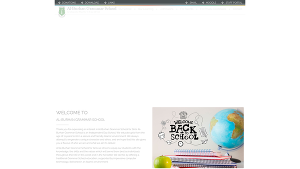 Screenshot of the Al-Burhan Foundation website