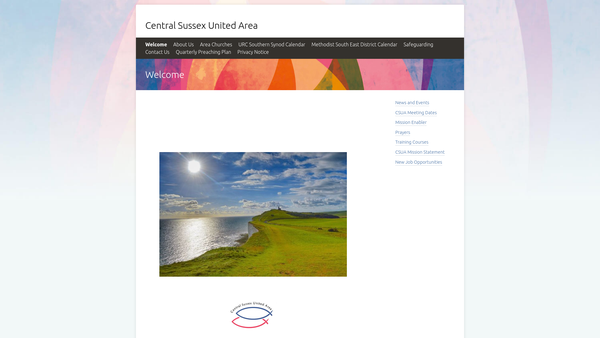 Screenshot of the Central Sussex United Area website