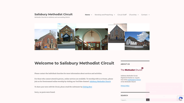 Screenshot of the Salisbury Methodist Circuit website