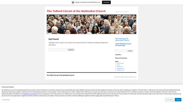 Screenshot of the Telford Methodist Circuit website