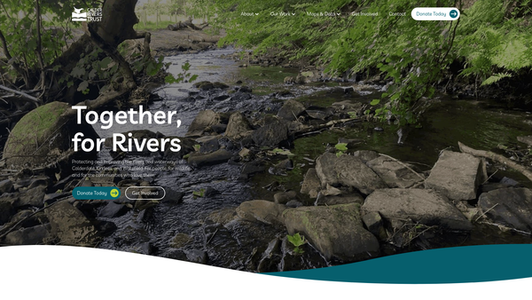 Screenshot of the The Calder And Colne Rivers Trust website