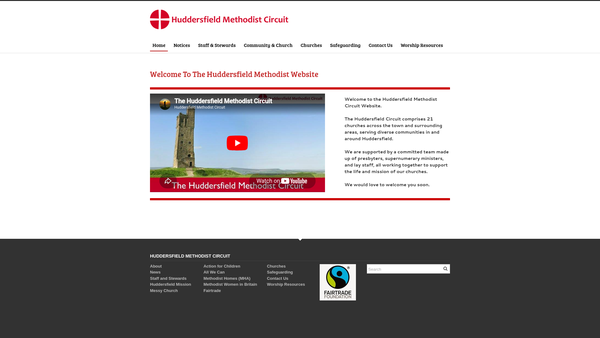 Screenshot of the Huddersfield Methodist Circuit website