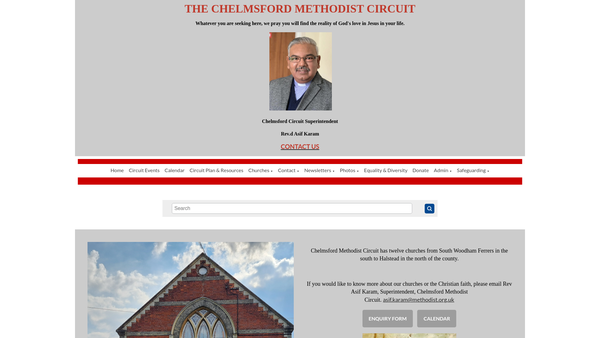 Screenshot of the The Methodist Church Chelmsford Circuit website