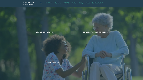 Screenshot of the Disability Croydon website