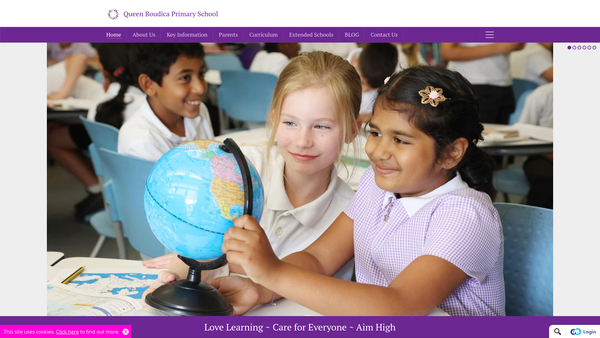 Screenshot of the Friends And Family Of Queen Boudica Primary School website