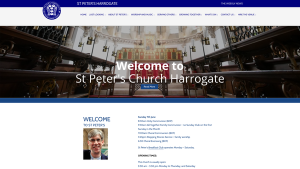 Screenshot of the The Parochial Church Council Of The Ecclesiastical Parish Of St Peter High Harrogate website