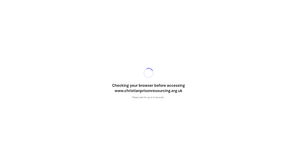 Screenshot of the Christian Prison Resourcing website