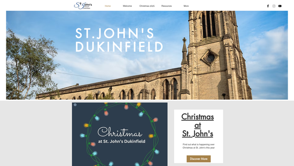 Screenshot of the The Parochial Church Council Of The Ecclesiastical Parish Of Dukinfield St John website