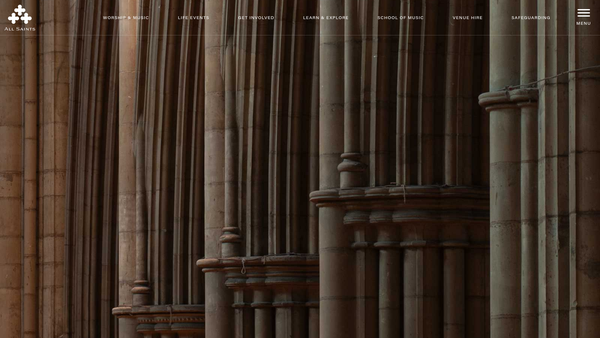 Screenshot of the The Parochial Church Council Of The Ecclesiastical Parish Of All Saints Hove website