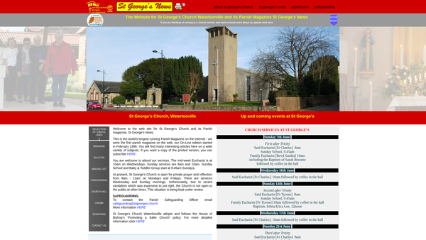 Screenshot of the The Parochial Church Council Of The Ecclesiastical Parish Of Saint George The Martyr, Waterlooville website