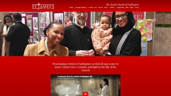 Screenshot of the The Parochial Church Council Of The Ecclesiastical Parish Of St James Paddington website