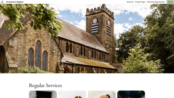Screenshot of the The Parochial Church Council Of The Ecclesiastical Parish Of St Andrew, Maghull, Liverpool website