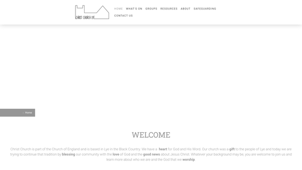 Screenshot of the The Parochial Church Council Of The Ecclesiastical Parish Of Christ Church, The Lye And Stambermill, Worcester Diocese website