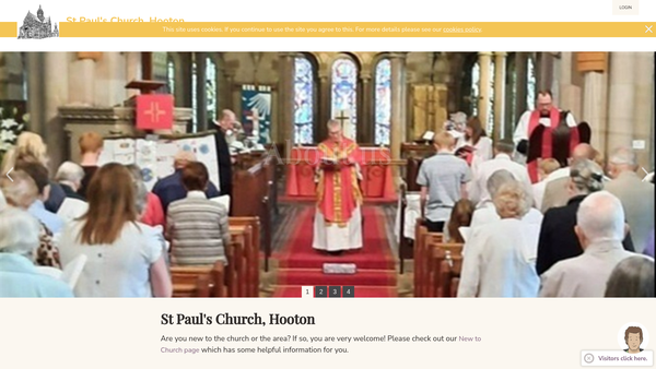 Screenshot of the The Parochial Church Council Of The Ecclesiastical Parish Of St. Paul's, Hooton website
