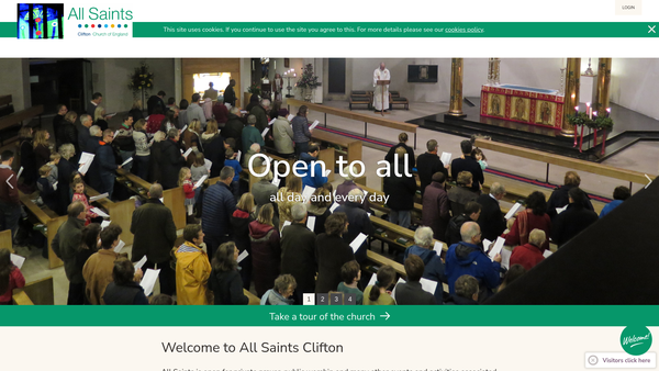 Screenshot of the The Parochial Church Council Of The Ecclesiastical Parish Of All Saints With St John Clifton website