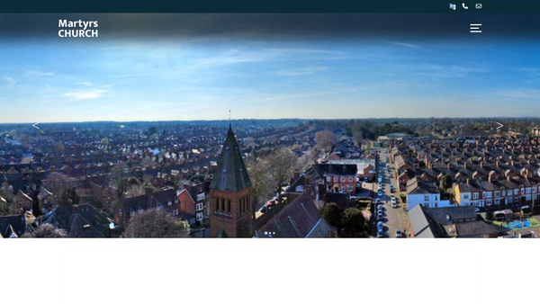 Screenshot of the The Parochial Church Council Of The Ecclesiastical Parish Of The Church Of The Martyrs, Leicester website