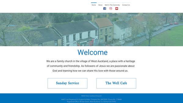 Screenshot of the West Auckland Community Church website