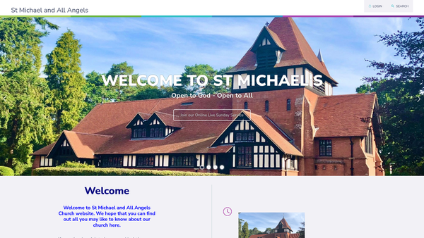 Screenshot of the The Parochial Church Council Of The Ecclesiastical Parish Of St Michael And All Angels Colehill website