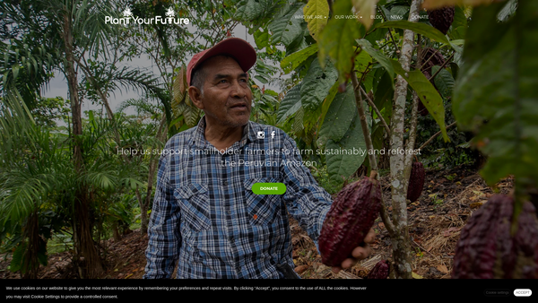Screenshot of the Plant Your Future website