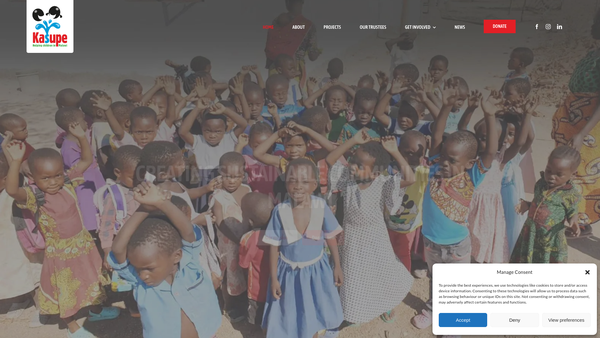 Screenshot of the Kasupe website