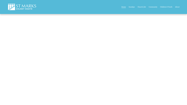 Screenshot of the The Parochial Church Council Of The Ecclesiastical Parish Of St Mark, Colney Heath website
