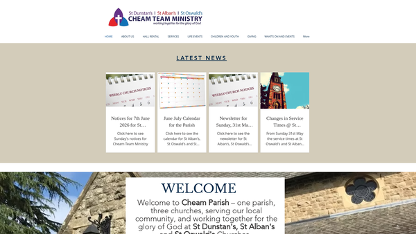 Screenshot of the The Parochial Church Council Of The Ecclesiastical Parish Of Cheam website