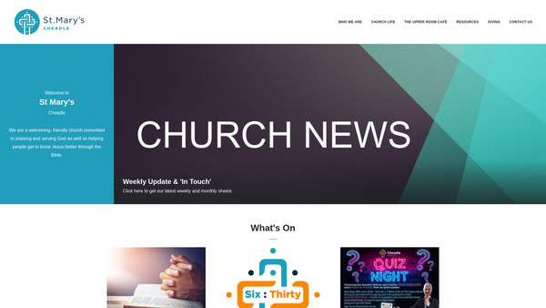 Screenshot of the The Parochial Church Council Of The Ecclesiastical Parish Of St Mary, Cheadle website