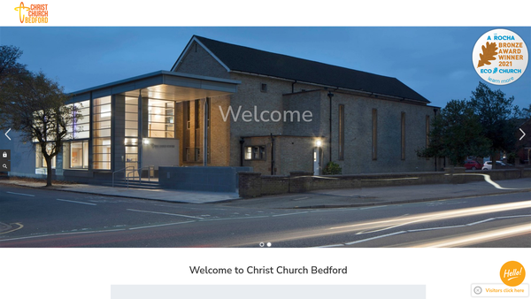 Screenshot of the The Parochial Church Council Of The Ecclesiastical Parish Of Christ Church Bedford website