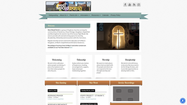 Screenshot of the The Parochial Church Council Of The Ecclesiastical Parish Of St Mary's Slaugham And St Mark's Staplefield website