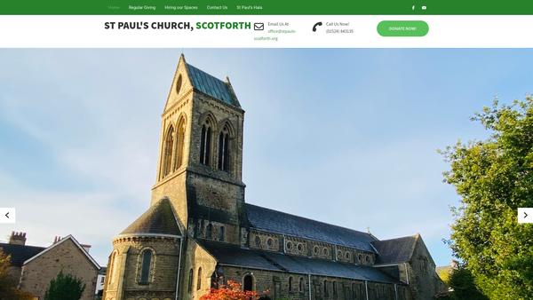 Screenshot of the The Parochial Church Council Of The Ecclesiastical Parish Of St.paul's, Scotforth website