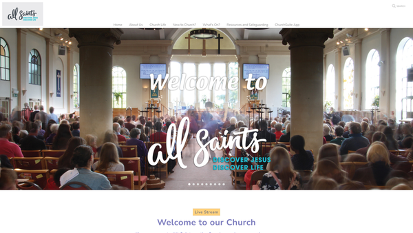 Screenshot of the The Parochial Church Council Of The Ecclesiastical Parish Of All Saints, Crowborough website