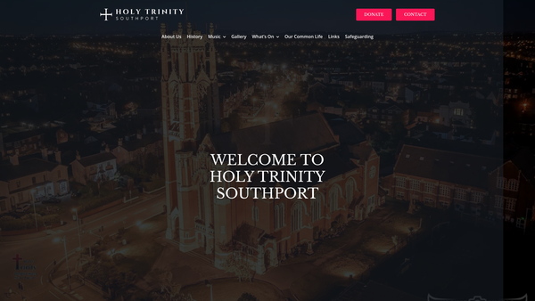 Screenshot of the The Parochial Church Council Of The Ecclesiastical Parish Of Holy Trinity, Southport website