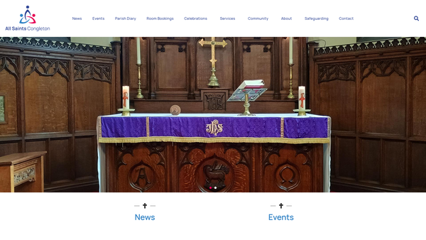 Screenshot of the The Parochial Church Council Of The Ecclesiastical Parish Of Congleton website