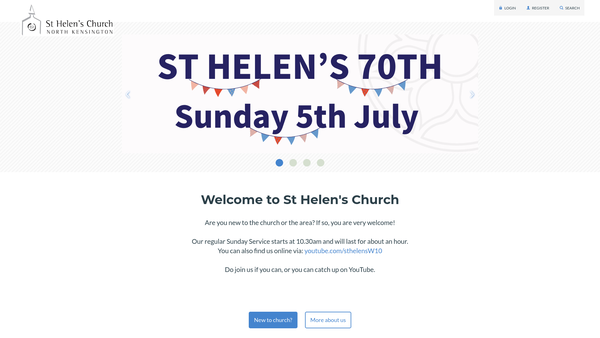 Screenshot of the The Parochial Church Council Of The Ecclesiastical Parish Of St Helen's Church North Kensington website