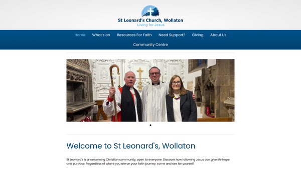 Screenshot of the The Parochial Church Council Of The Ecclesiastical Parish Of St Leonard's Wollaton website