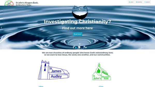 Screenshot of the The Parochial Church Council Of The Ecclesiastical Parish Of St James The Great, Audley In The Diocese Of Lichfield website