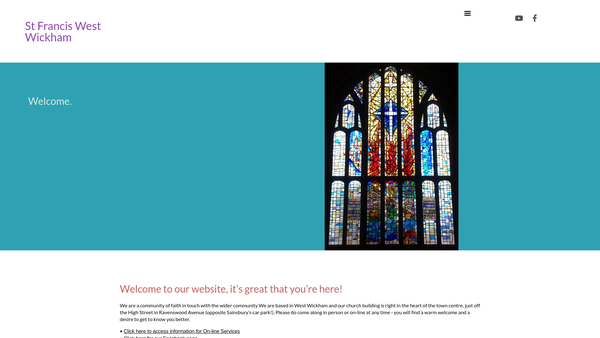 Screenshot of the The Parochial Church Council Of The Ecclesiastical Parish Of St Francis Of Assisi, West Wickham website