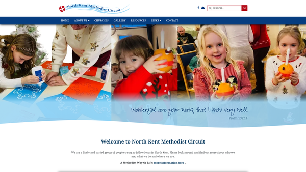Screenshot of the North Kent Methodist Circuit website