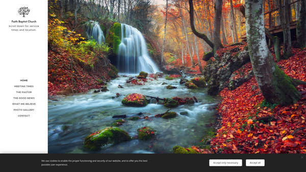 Screenshot of the Faith Baptist Church (London) website